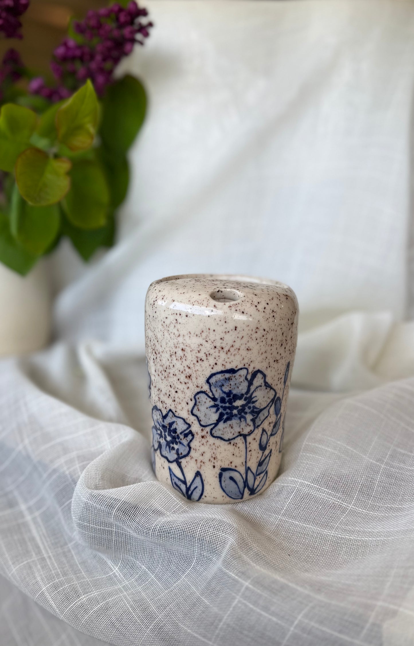 Blue Floral Travel Mug
